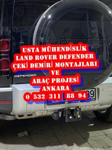 land rover defender Çeki Demiri takma montajı ve araç proje firması usta mühendislik 05323118894