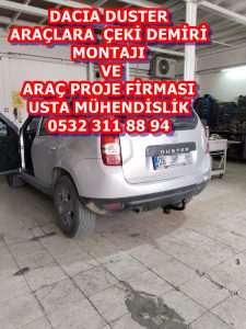 dacia duster araçlara çeki demiri montajları fiyatı maliyeti ankara ve araç proje firması ankara