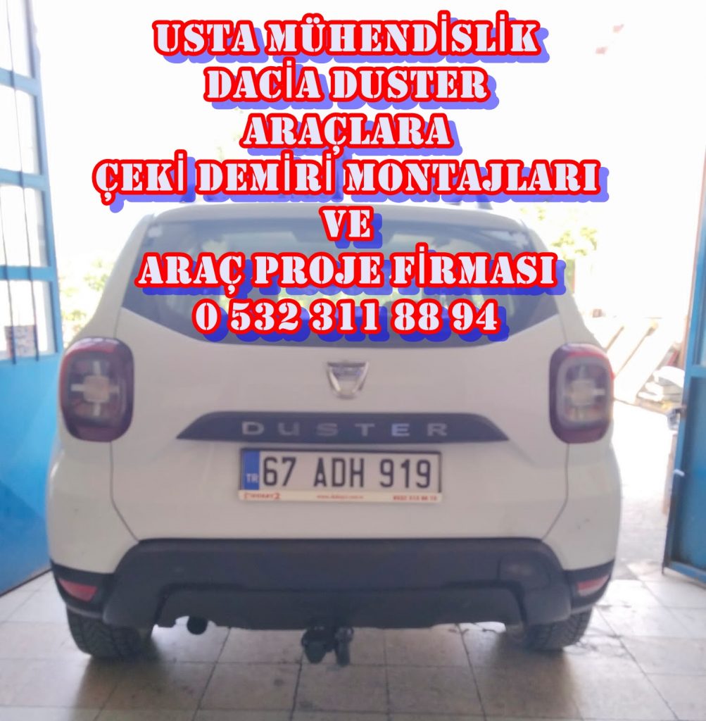 dacia duster araçlara çeki demiri montajları fiyatı maliyeti ankara ve araç proje firması ankara USTA MÜHENDİSLİK 05323118894