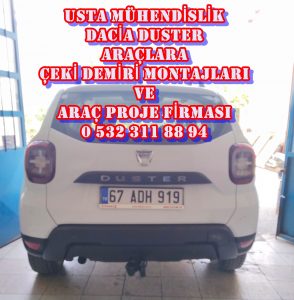 dacia duster araçlara çeki demiri montajları fiyatı maliyeti ankara ve araç proje firması ankara USTA MÜHENDİSLİK 05323118894