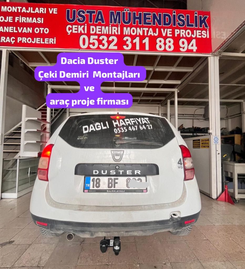 dacia duster araçlara çeki demiri montajları fiyatı maliyeti ankara ve araç proje firması ankara